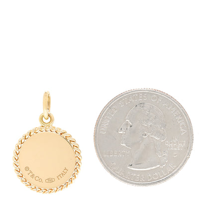 Tiffany 18K Yellow Gold Twist Round Charm 2 of 3