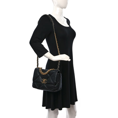Chanel Lambskin Quilted Medium Chanel 19 Flap Black 2 of 8