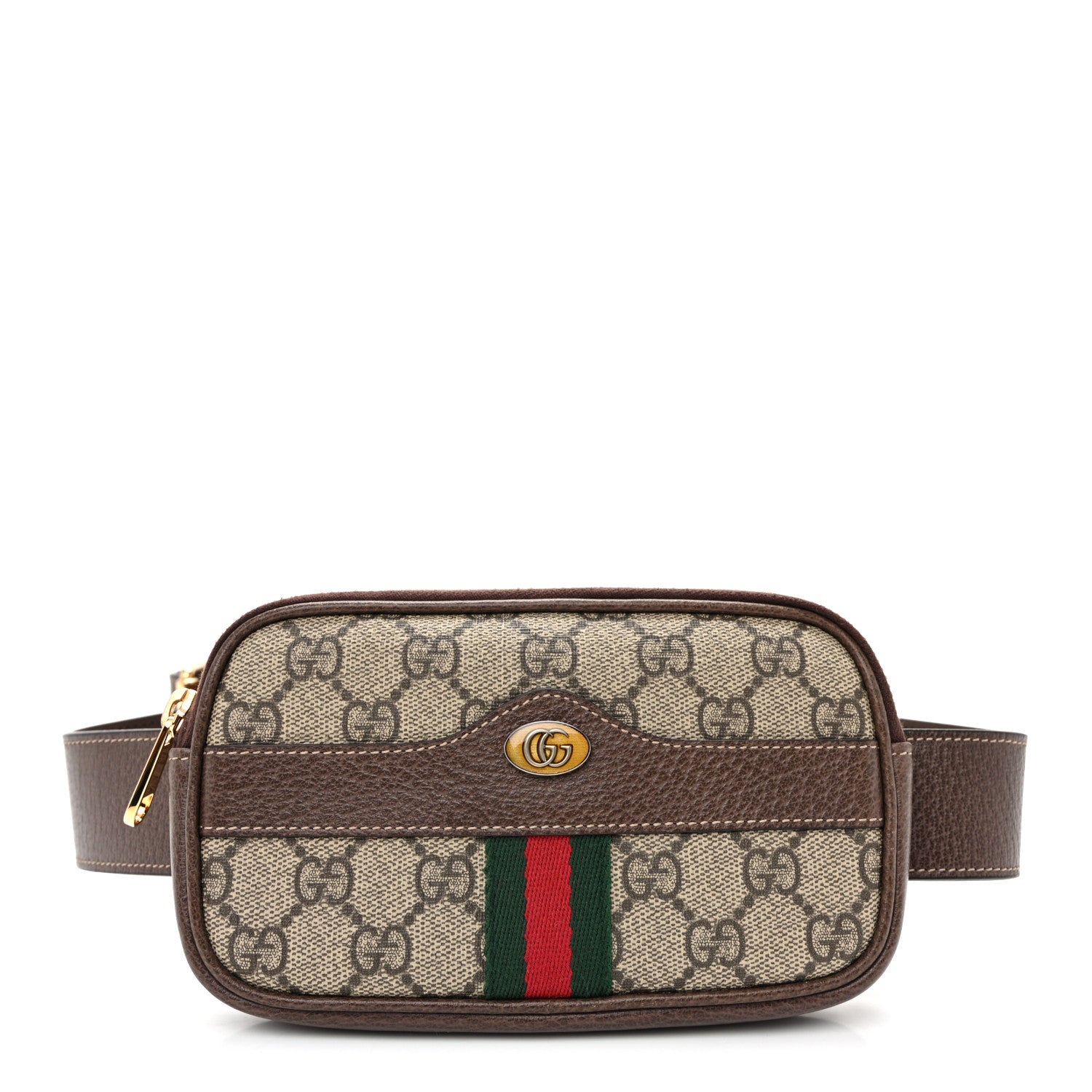 Gucci GG Supreme Monogram Ophidia Belted iPhone Case 95 38 Dark Brown 1 of 10