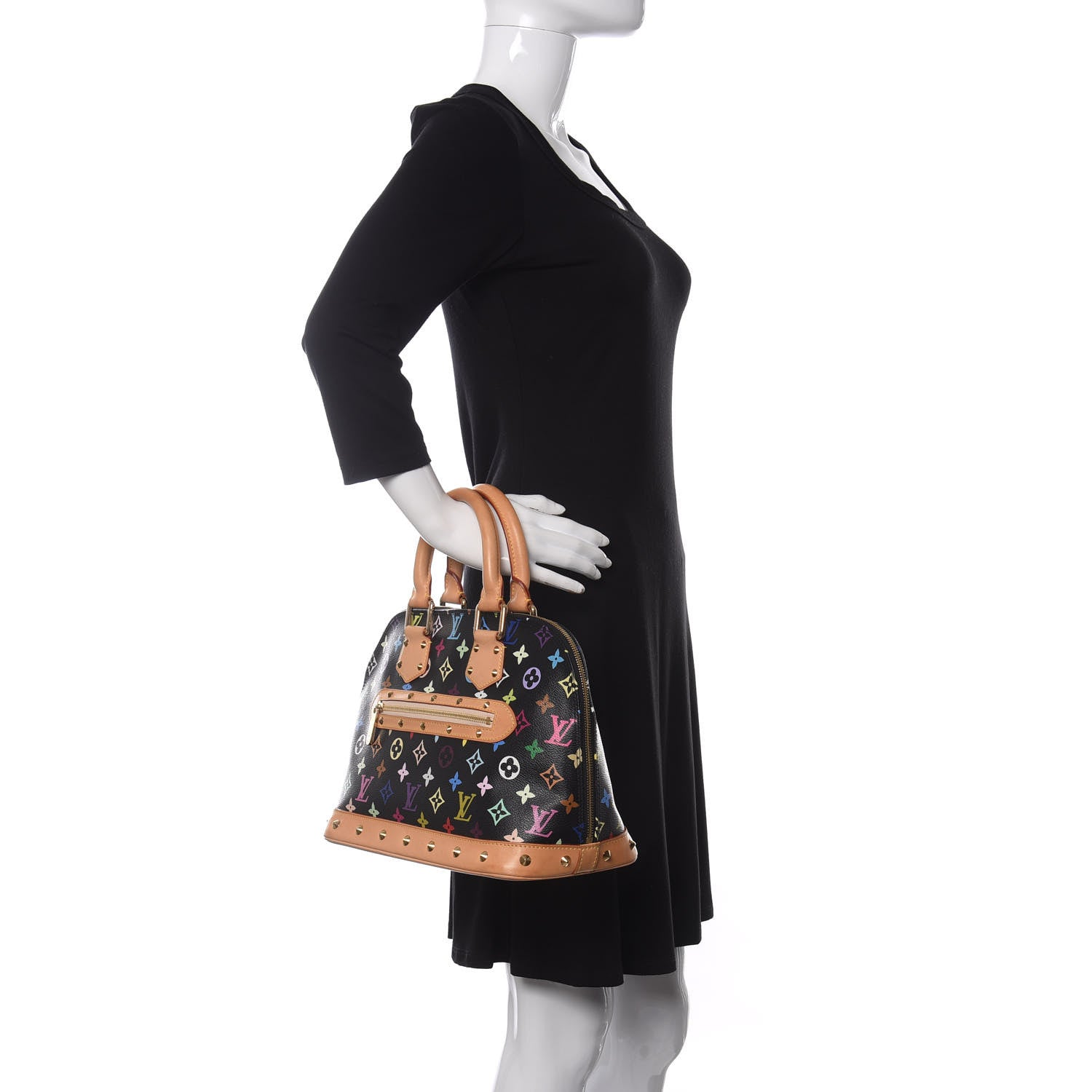 Louis Vuitton Monogram Multicolor Alma Black 2 of 13