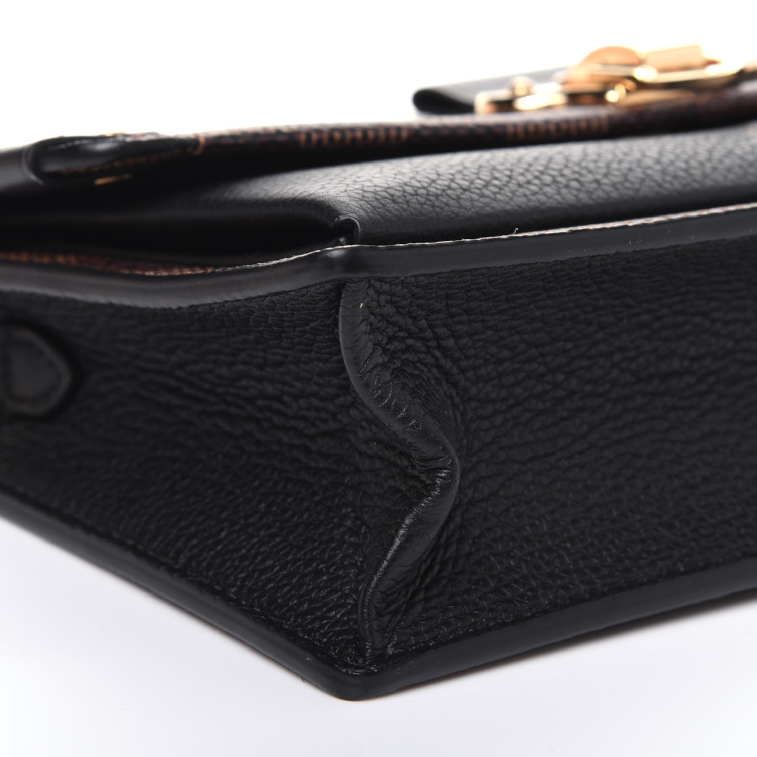 Louis Vuitton Damier Ebene Vavin Chain Wallet Black 10 of 12