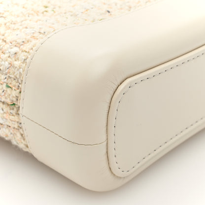 Chanel Tweed Calfskin Quilted Small Gabrielle Hobo Beige Ivory 9 of 10