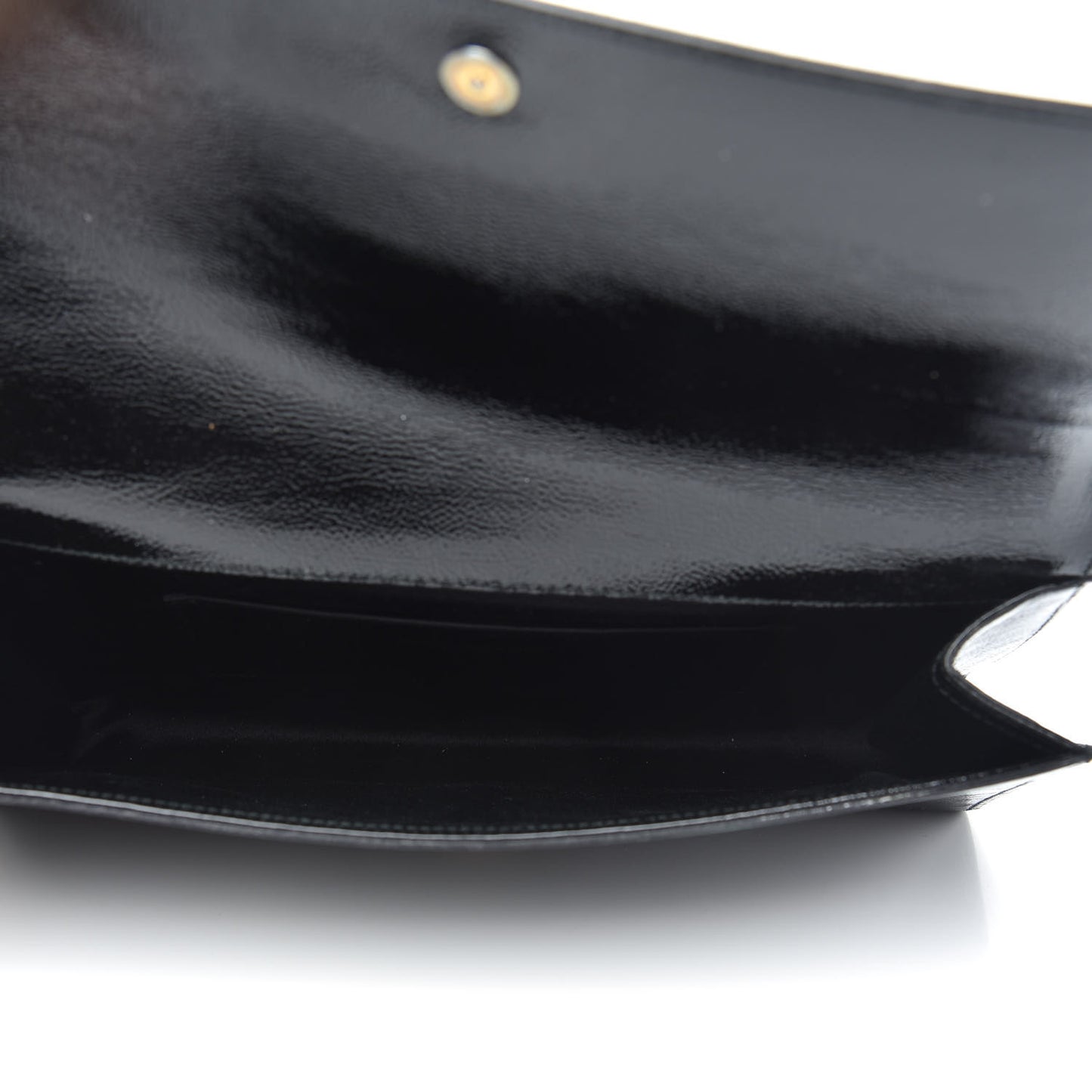 Textured Patent Monogram Large Belle De Jour Clutch Black