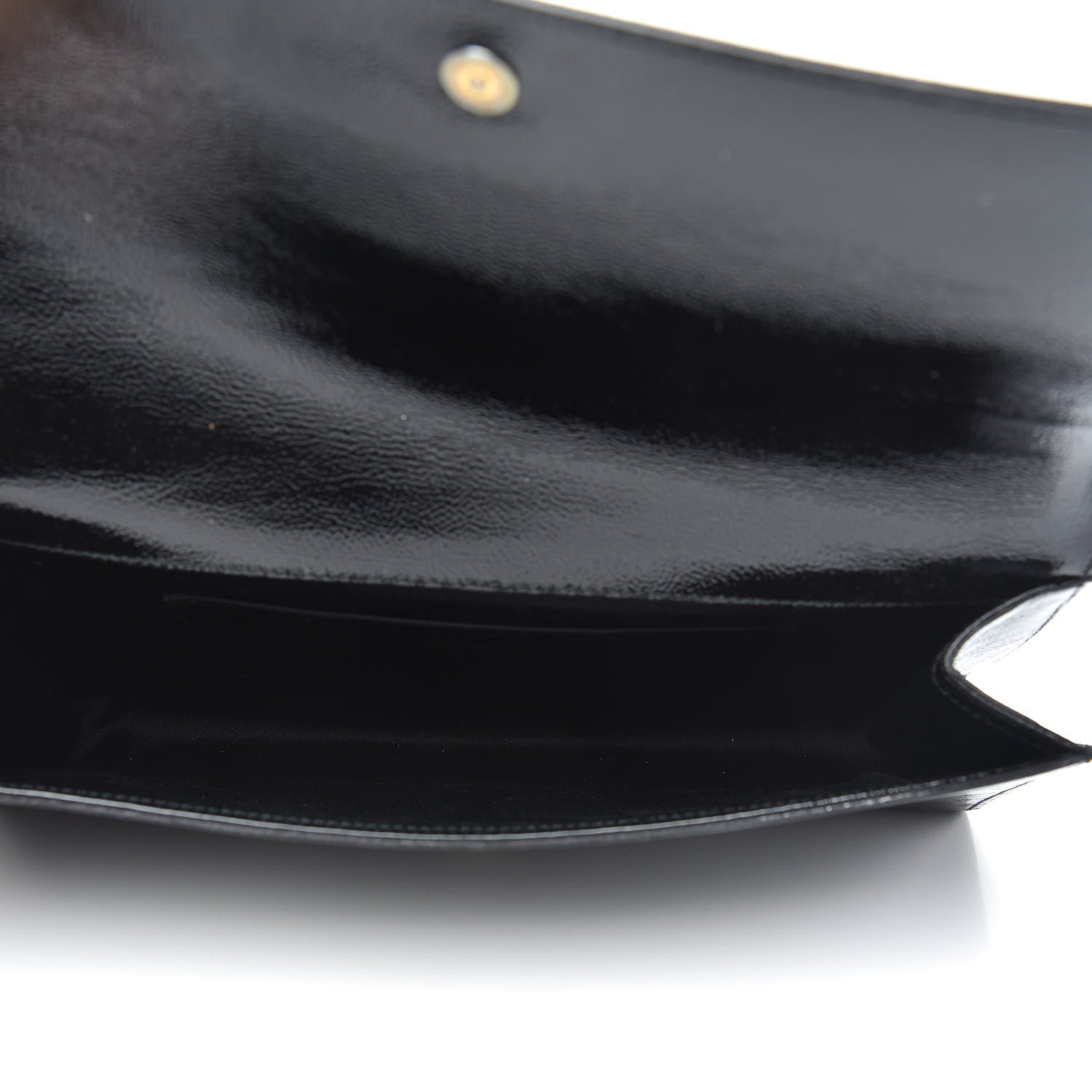 Saint Laurent Textured Patent Monogram Large Belle De Jour Clutch Black 5 of 7