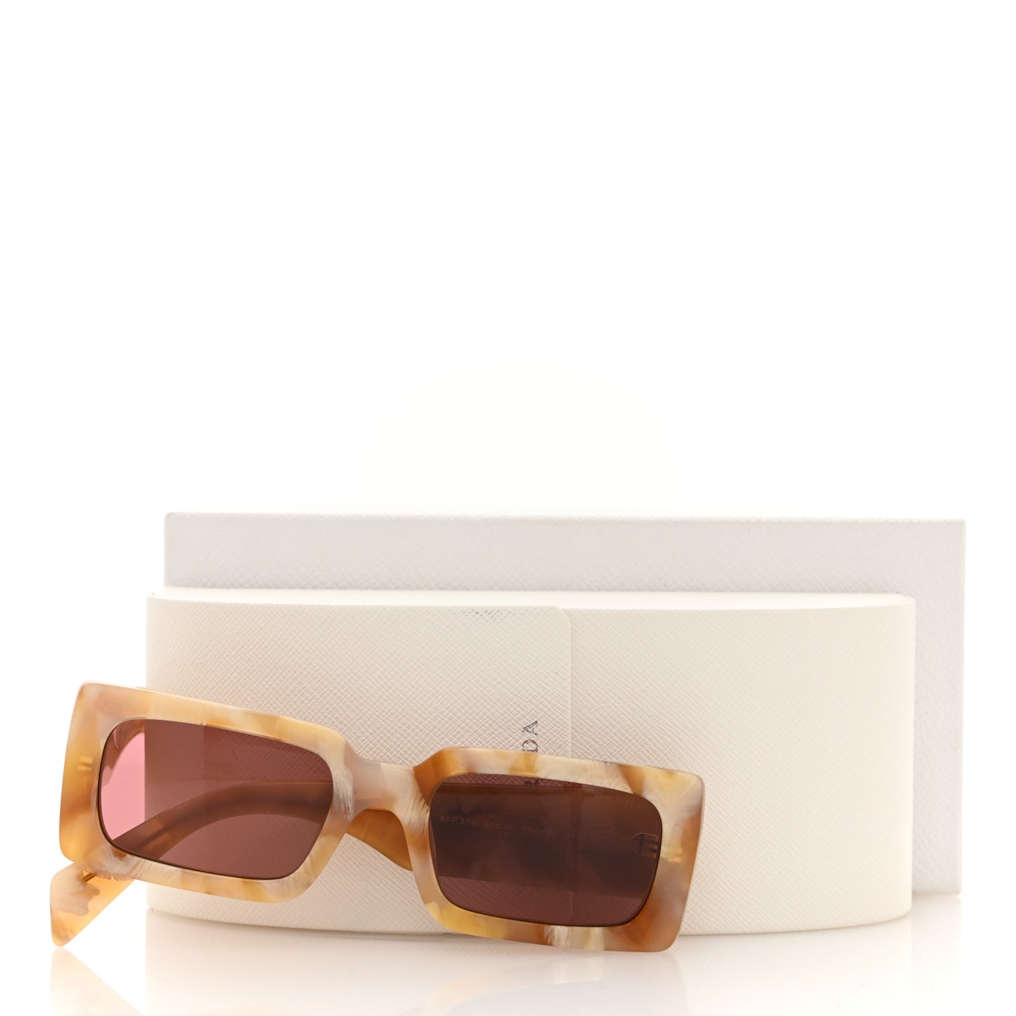 Acetate Sunglasses with Prada Logo SPR A07 Desert Tortoise