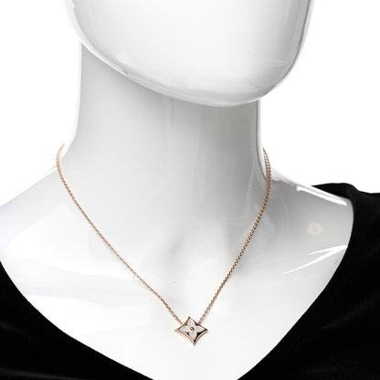 Louis Vuitton 18K Pink Gold Mother Of Pearl Blossom Pendant Necklace 2 of 5