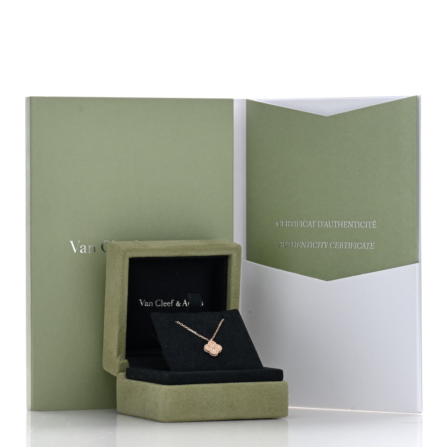 Van Cleef & Arpels 18K Rose Gold Sweet Alhambra Pendant Necklace 5 of 5