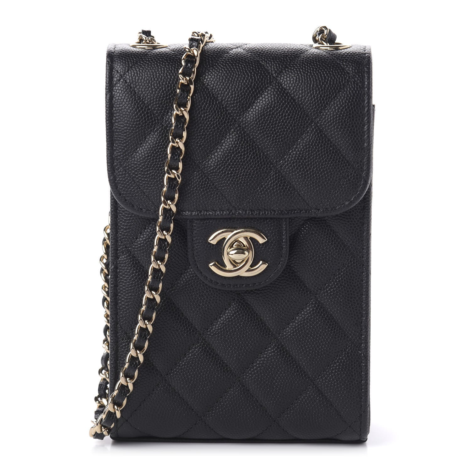Chanel Caviar Quilted Classic Phone Holder Black 1 of 12