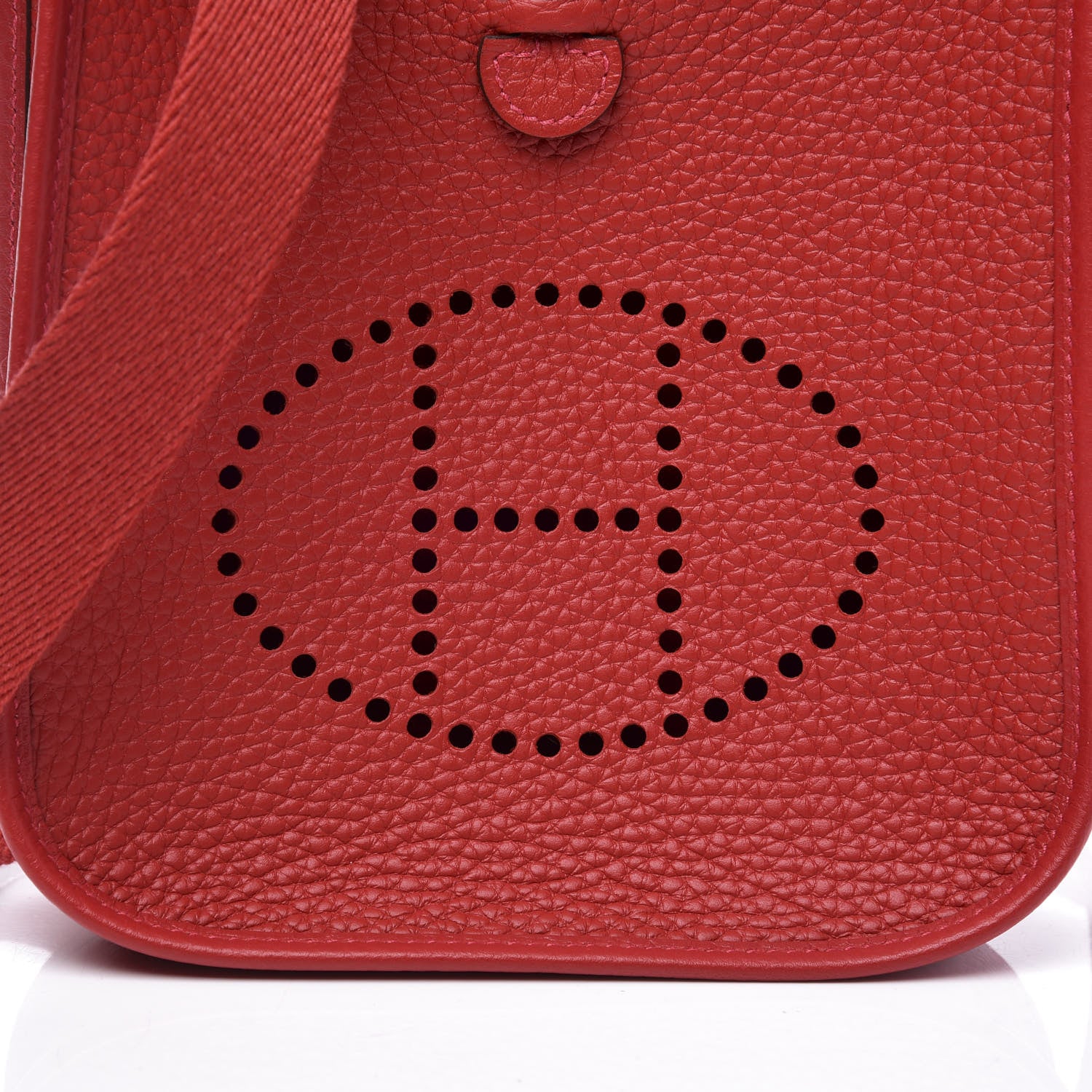 Hermes Taurillon Clemence Evelyne TPM Rouge Casaque 9 of 10