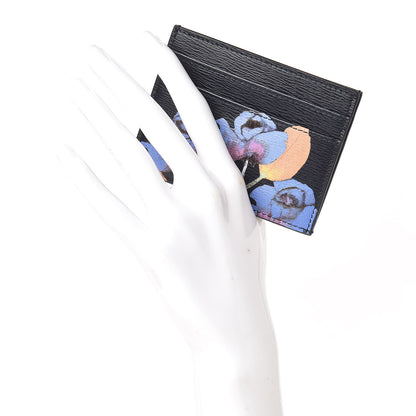 Christian Dior Calfskin Embossed Print Dior Alex Foxton Card Holder Black 2 of 6