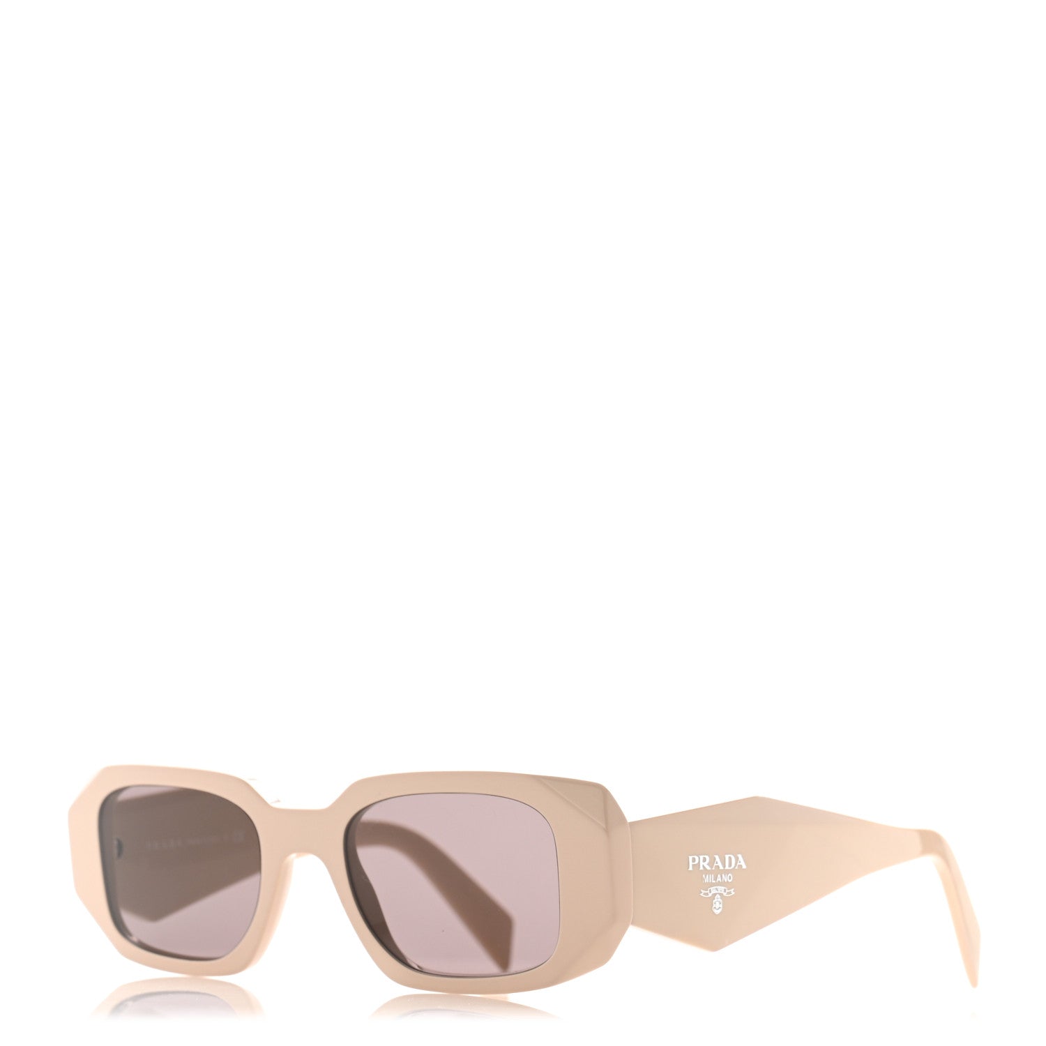 Prada Acetate Symbole Sunglasses SPR 17W Plum Beige 1 of 8