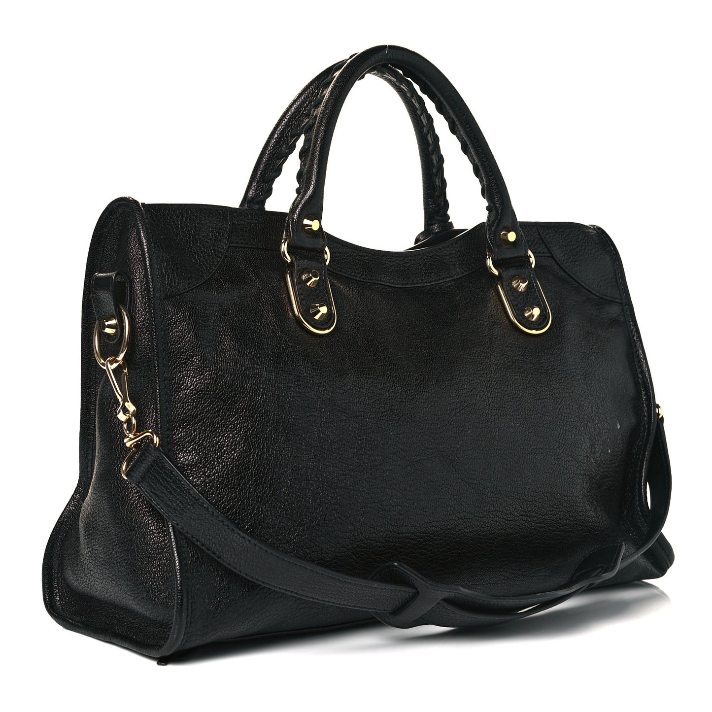 Chevre Gold Metallic Edge Hardware City Black