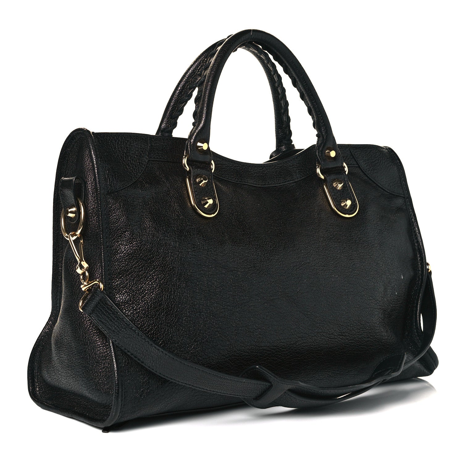 Balenciaga Chevre Gold Metallic Edge Hardware City Black 3 of 9