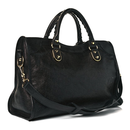 Balenciaga Chevre Gold Metallic Edge Hardware City Black 3 of 9