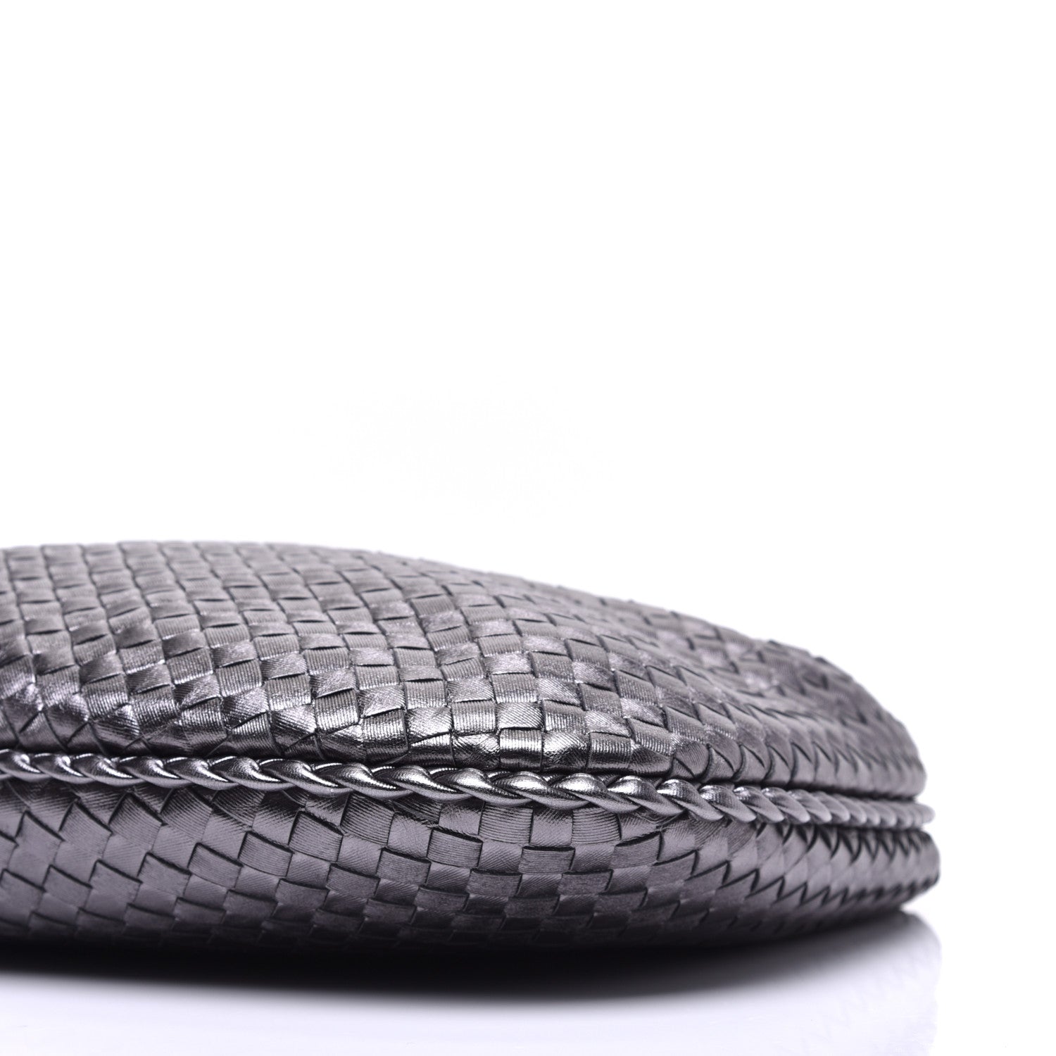 Bottega Veneta Metallic Nappa Intrecciato Medium Veneta Hobo Pewter 8 of 8