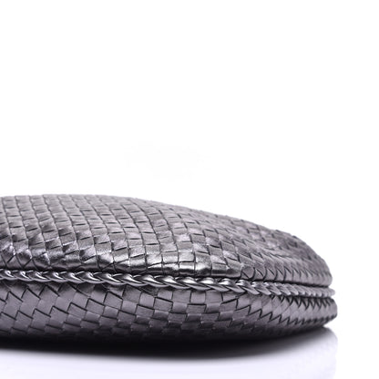 Bottega Veneta Metallic Nappa Intrecciato Medium Veneta Hobo Pewter 8 of 8
