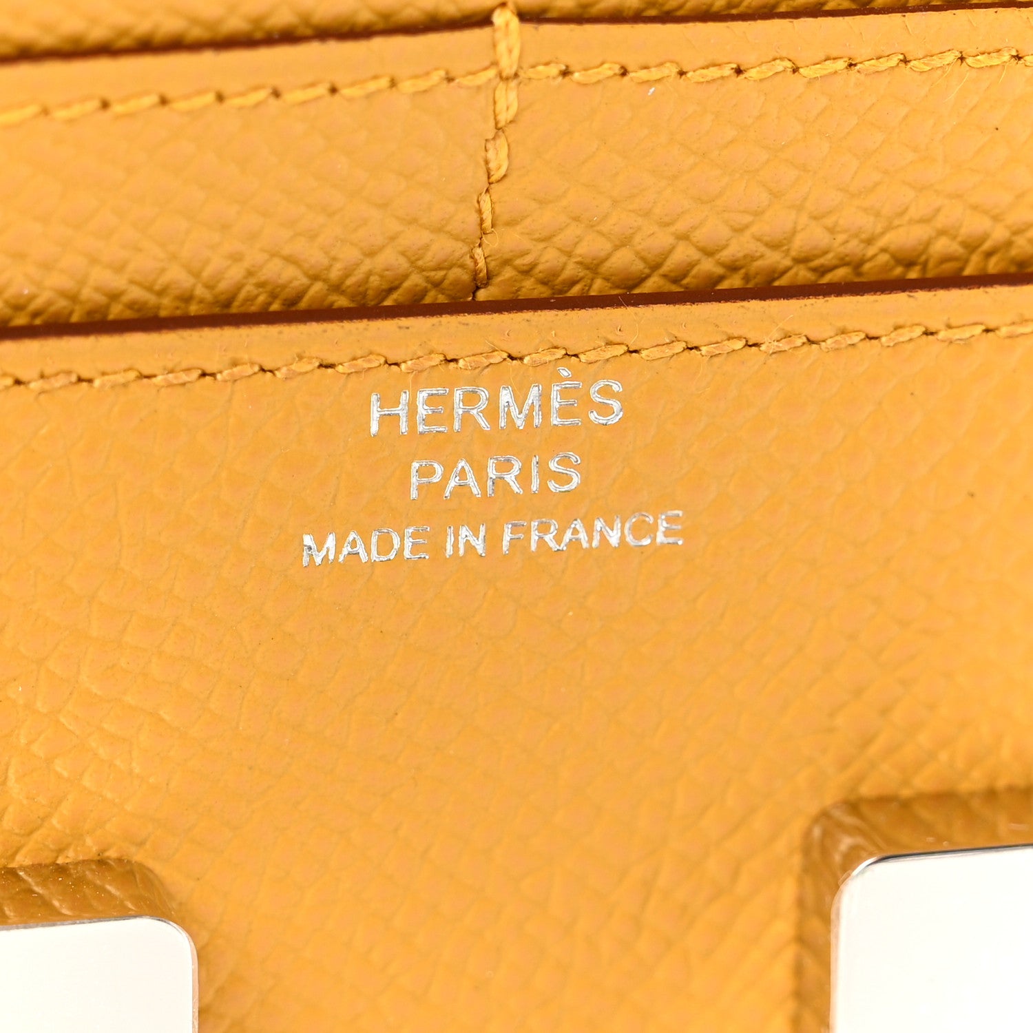 Hermes Epsom Constance Compact Passant Wallet Jaune Ambre 6 of 6