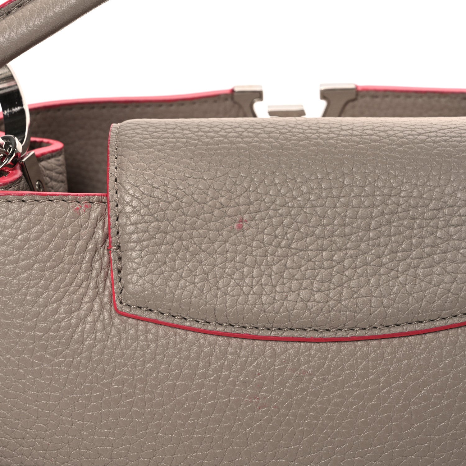 Louis Vuitton Taurillon Capucines BB Galet Litchi 13 of 14