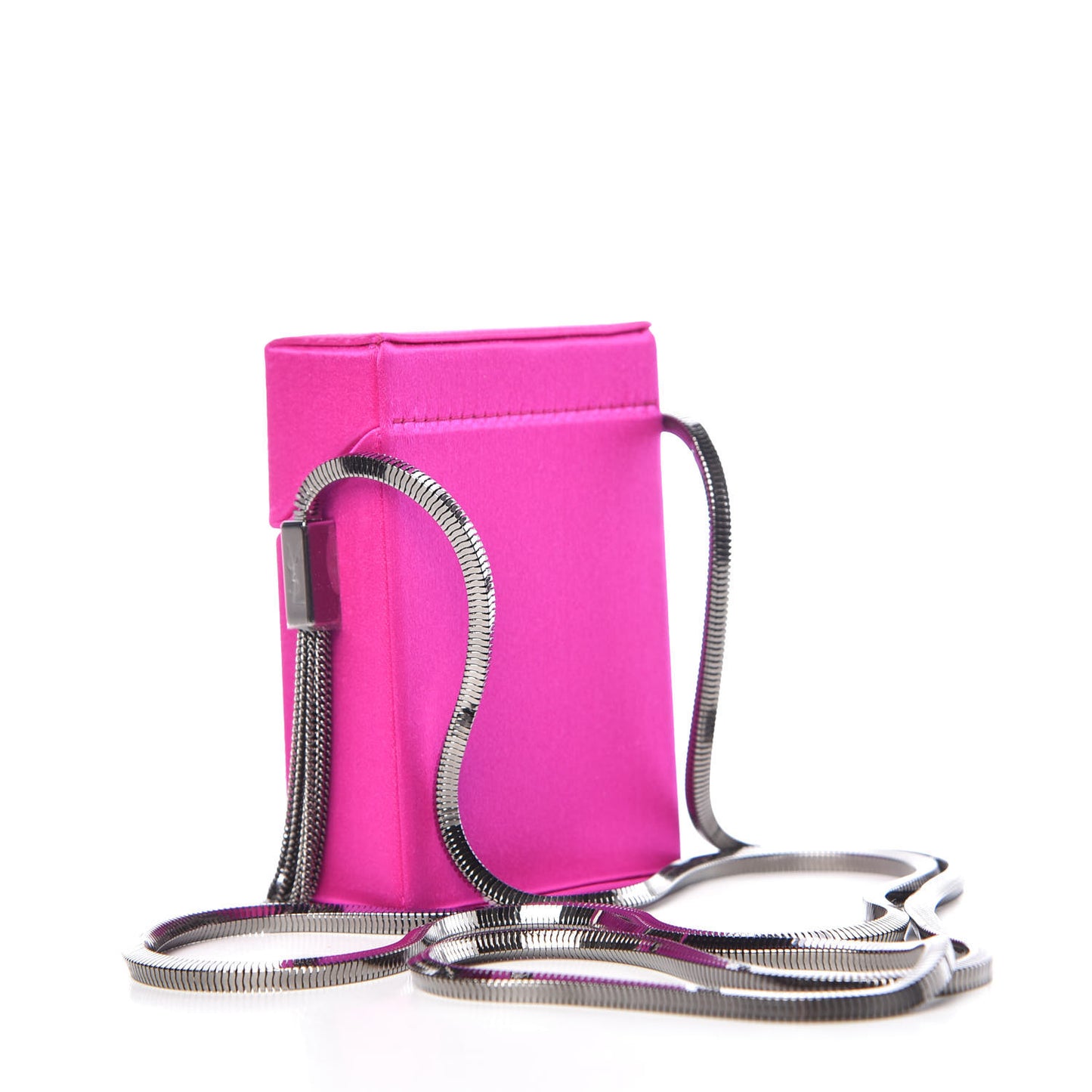 Satin Smoking Box Crossbody Bag Pink