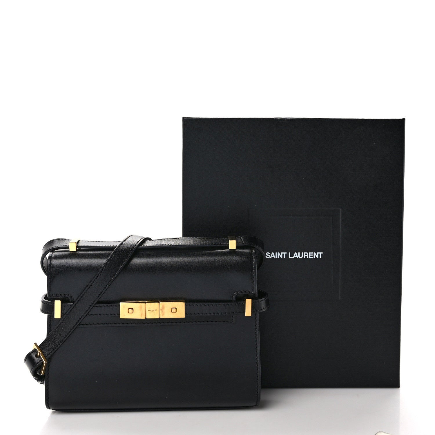 Saint Laurent Smooth Calfskin Mini Manhattan Shoulder Bag Black 13 of 13