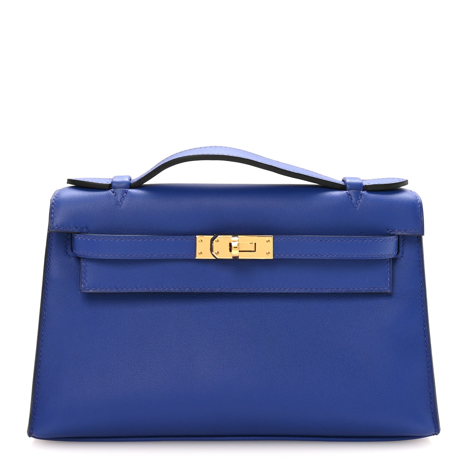Hermes Swift Kelly Pochette Clutch Bleu Electrique 1 of 8