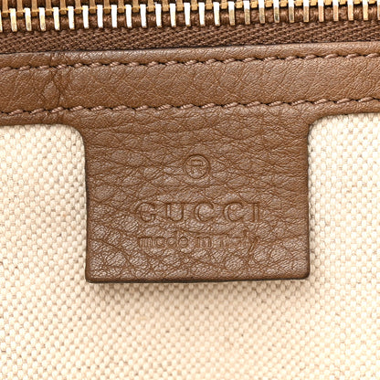 Gucci Pebbled Calfskin Medium Bamboo Shopper Tote Acero 7 of 14
