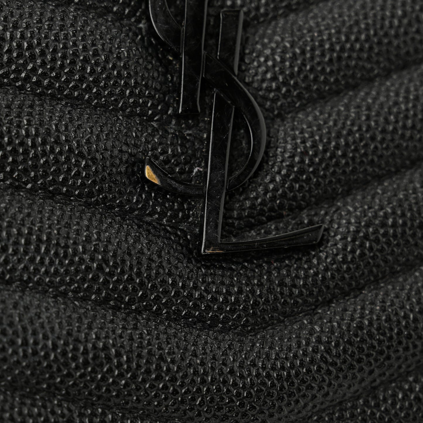 Grain De Poudre Matelasse Monochrome Monogram Mini Lou Camera Bag Black
