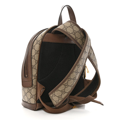 Gucci GG Supreme Monogram Calfskin Web Small Ophidia Day Backpack Beige Ebony New Acero 3 of 13