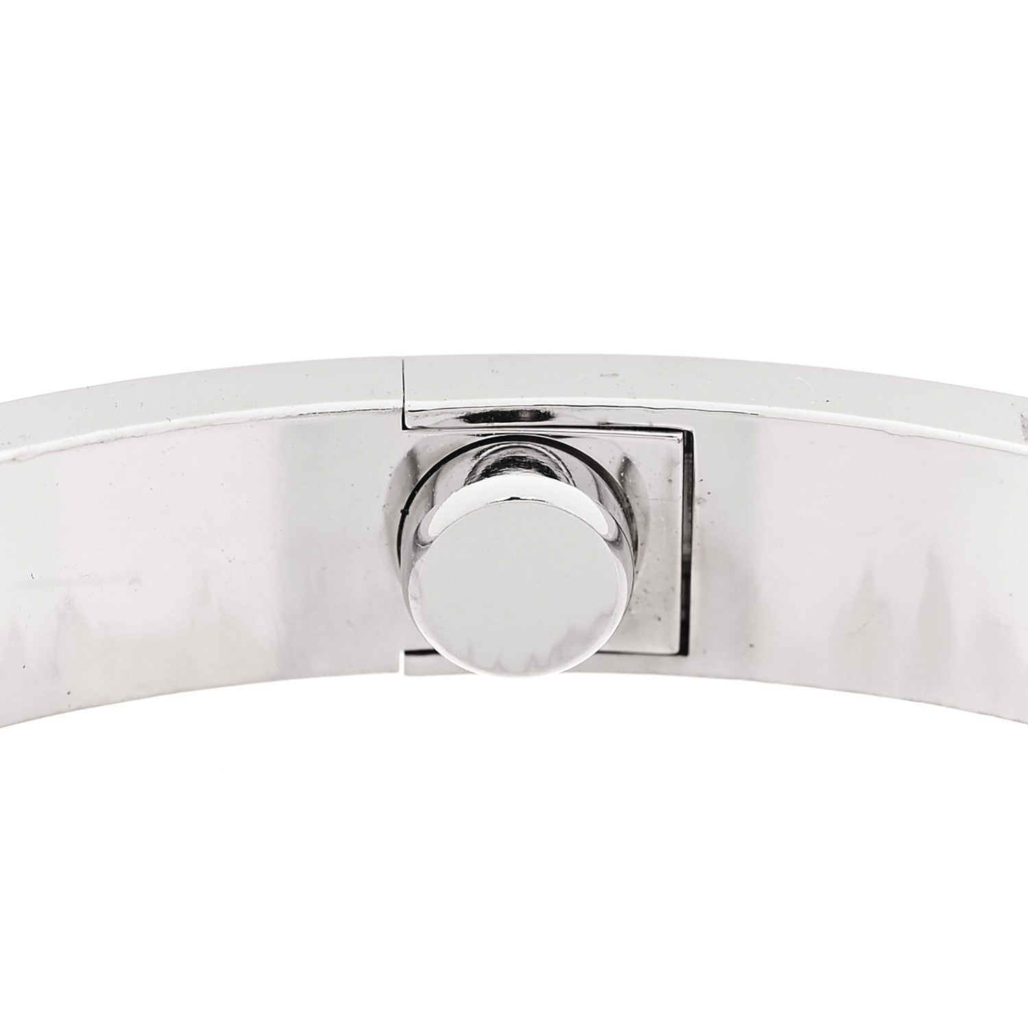 Cartier 18K White Gold 4 Diamond Love Bracelet 17 8 of 10