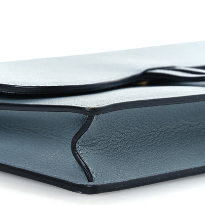 Christian Dior Goatskin Saddle Chain Pouch Cloud Blue 12 of 14