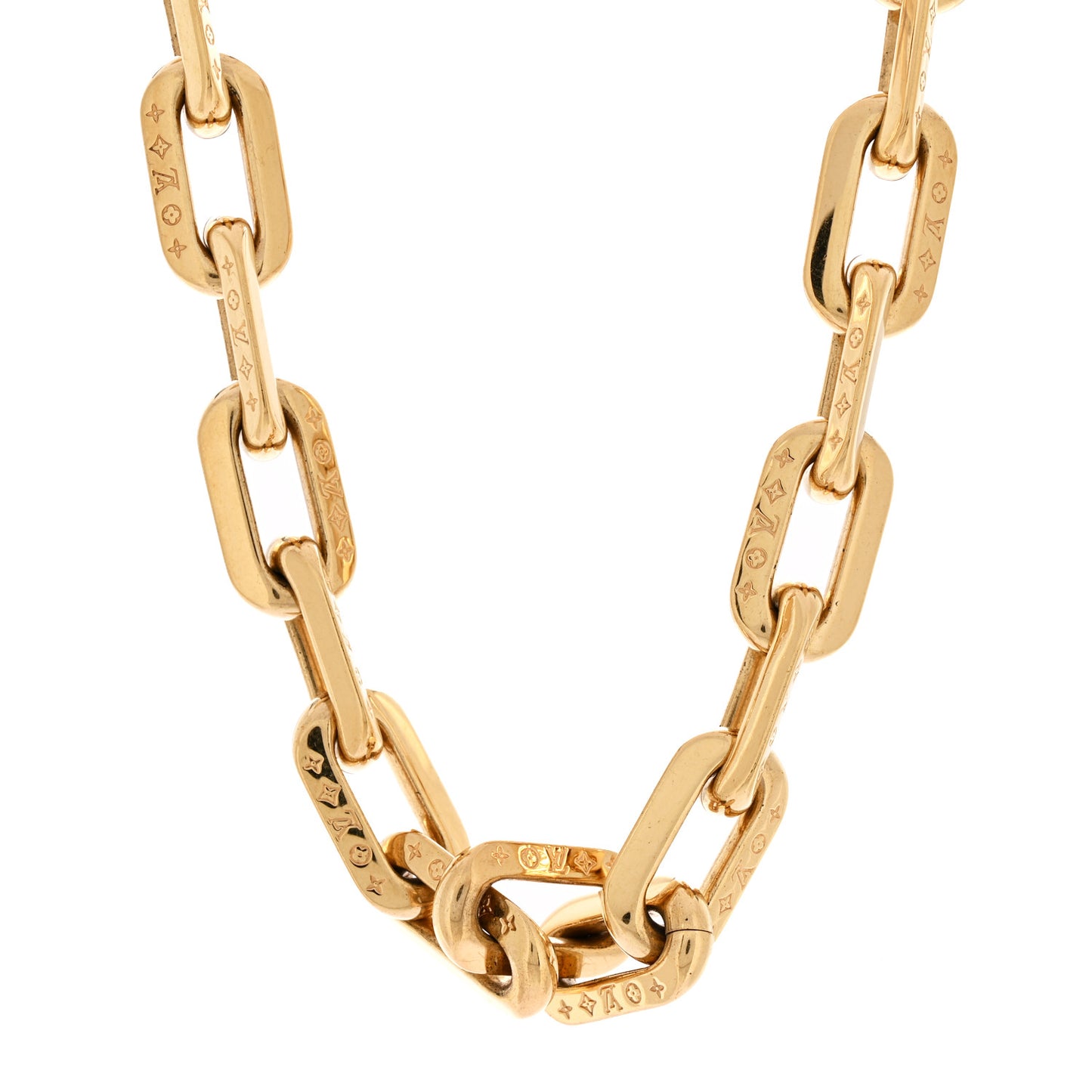 LV Edge Necklace MM Gold