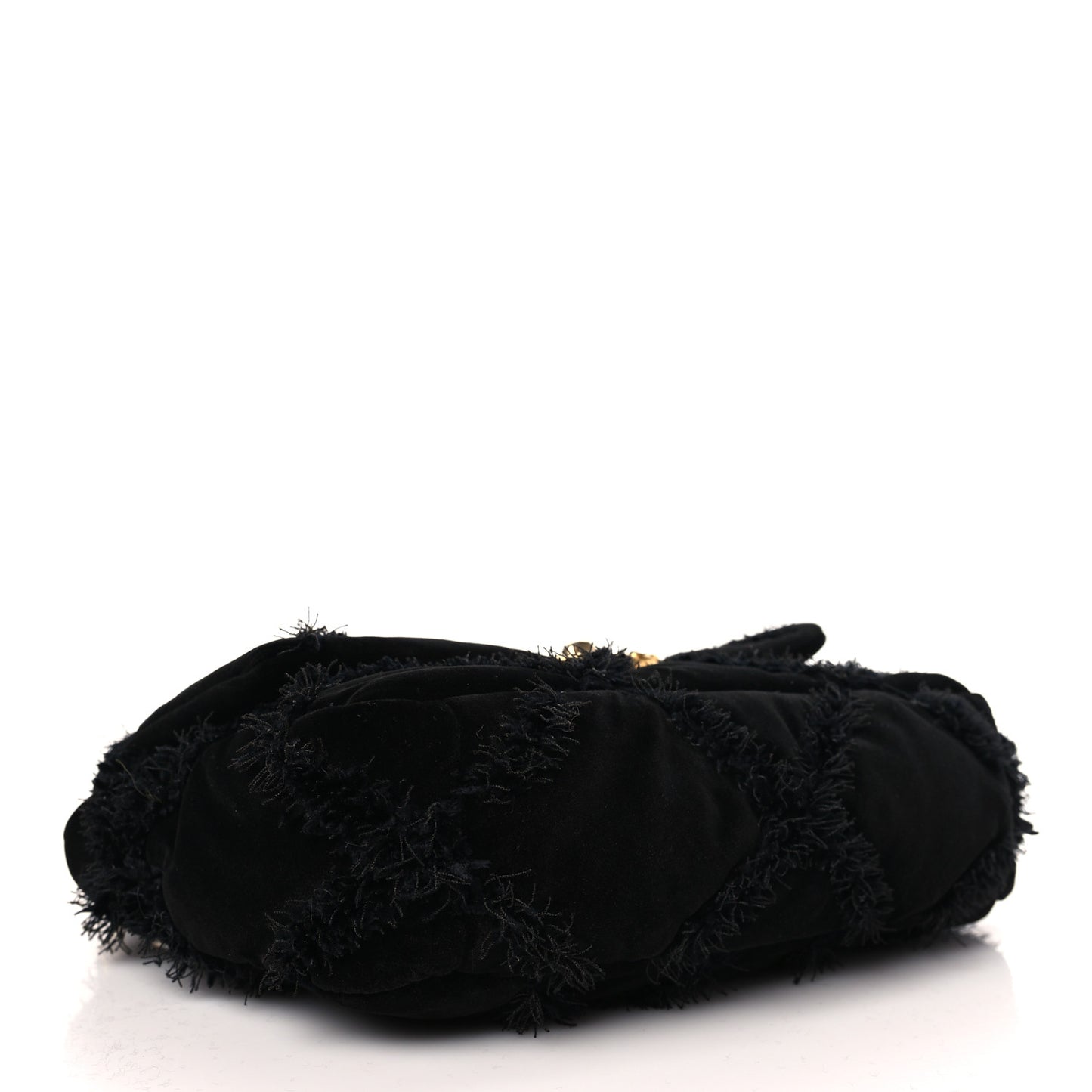 Cotton Canvas Quilted Medium Chanel 19 Flap Black