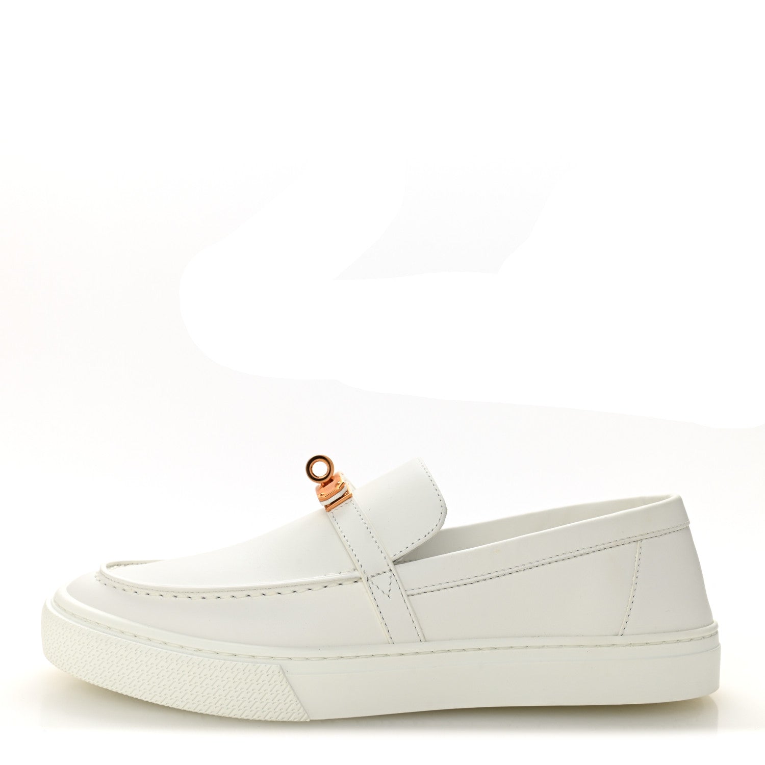 Hermes Calfskin Game Slip On Sneakers 39 White 1 of 9