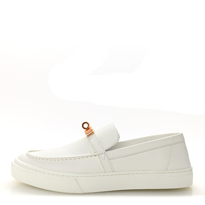 Hermes Calfskin Game Slip On Sneakers 39 White 1 of 9