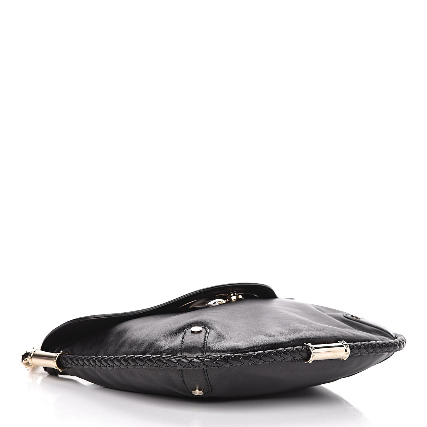 Calfskin Medium Britt Tassel Shoulder Bag Black