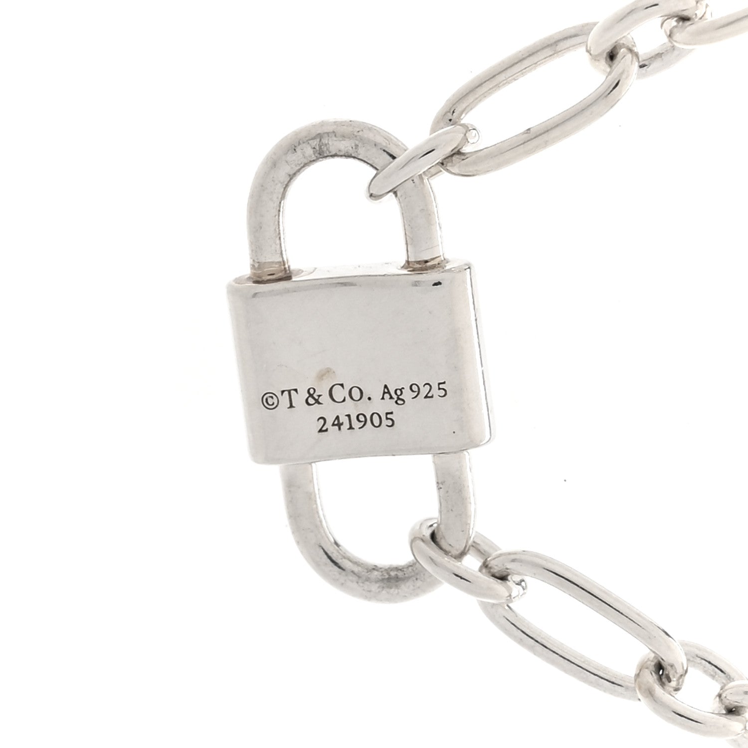 Tiffany Sterling Silver 1837 Double Lock Necklace 5 of 5