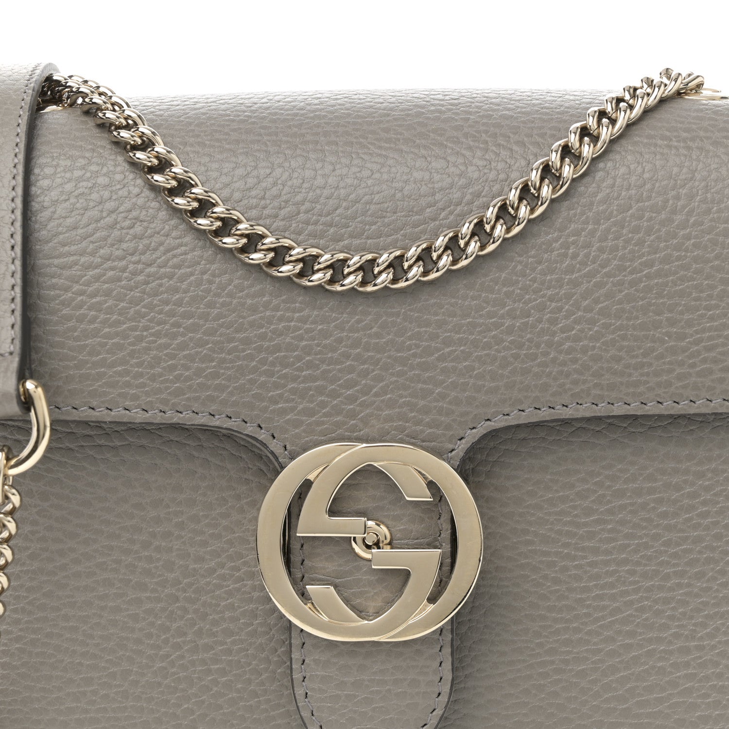 Gucci Dollar Calfskin Small Interlocking G Shoulder Bag Loess 21 of 28