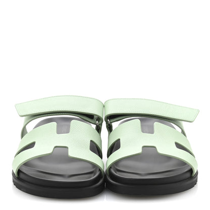Hermes Epsom Womens Chypre Sandals 40 Vert Jade 3 of 9