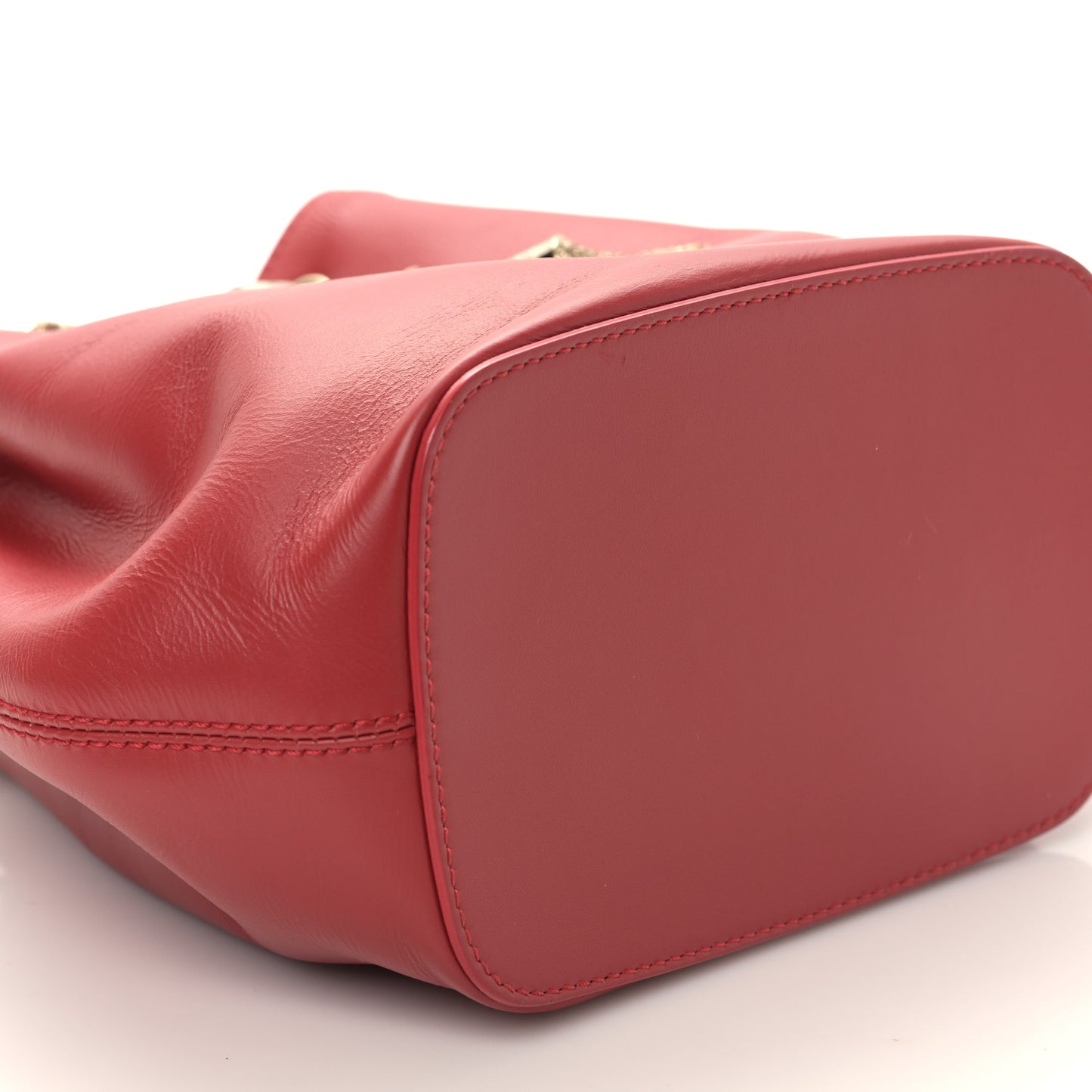 Calfskin Serpenti Forever Bucket Bag Red