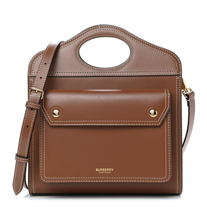 Burberry Smooth Calfskin Mini Pocket Bag Malt Brown 1 of 6