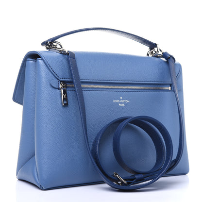 Louis Vuitton Soft Calfskin My Lockme Top Handle Blue Jean Creme 4 of 19