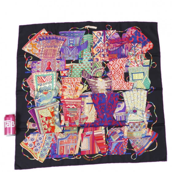 Silk Voyage En Etoffes Scarf 90 Black