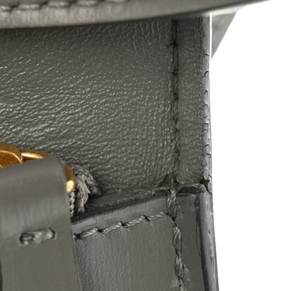 Celine Box Calfskin Medium Classic Box Flap Bag Zinc 14 of 15