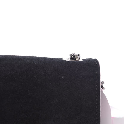 Saint Laurent Suede Small Monogram Stone Studded Kate Satchel Black Turquoise Coral 17 of 23