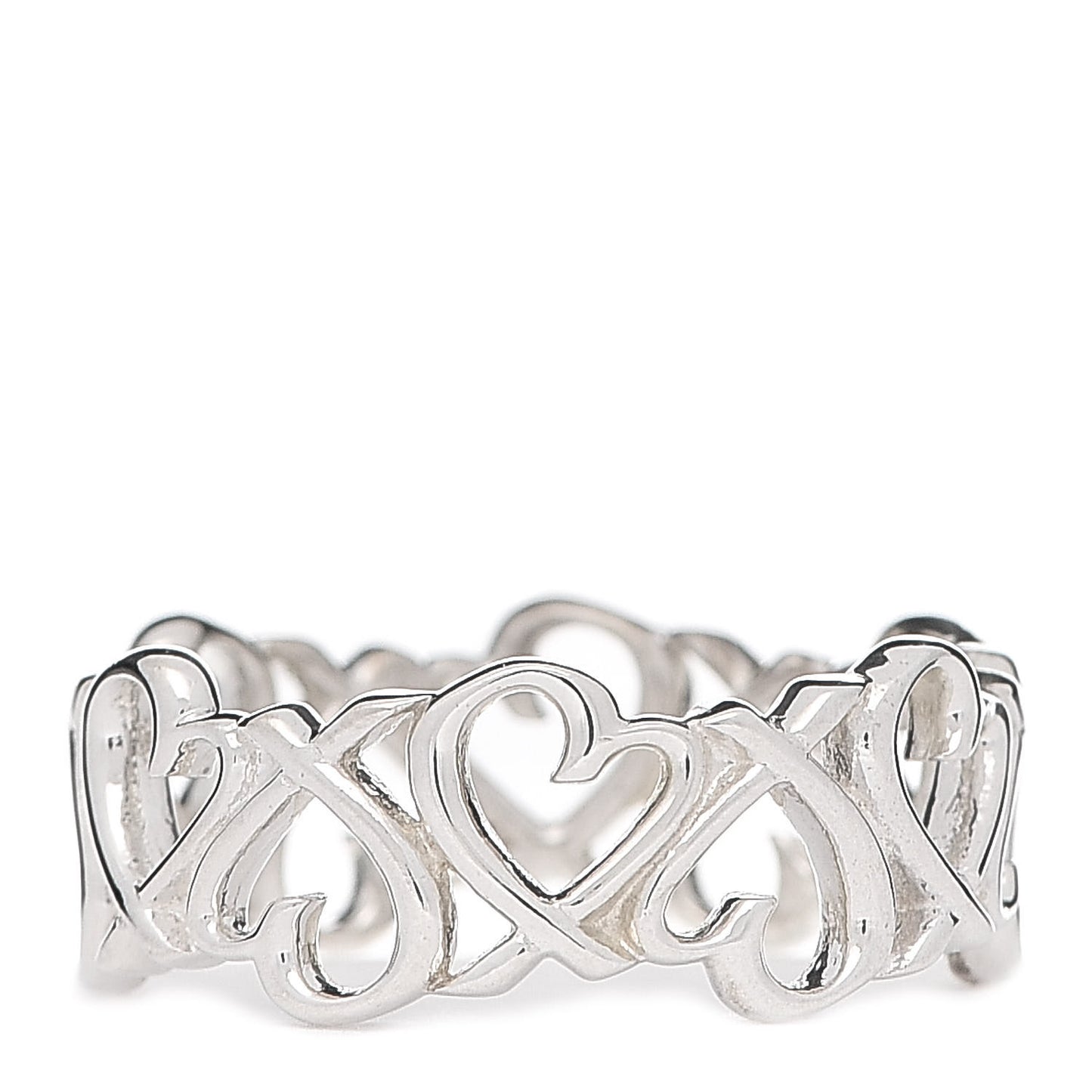 Sterling Silver Paloma Picasso Loving Heart Band Ring 52 6