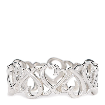 Tiffany Sterling Silver Paloma Picasso Loving Heart Band Ring 52 6 1 of 4