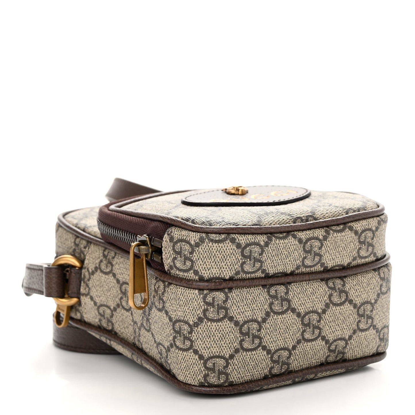 GG Supreme Monogram Mini Neo Vintage Double Zip Messenger Bag Beige New Acero Crop