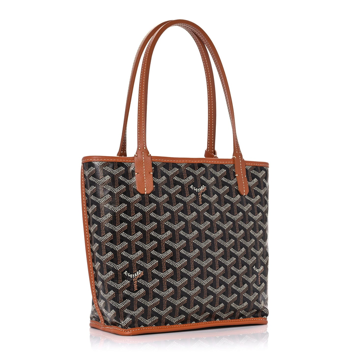 Goyardine Reversible Mini Anjou Black Gold