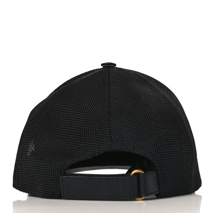 Gucci Grained Calfskin Logo Baseball Hat L Black 5 of 8