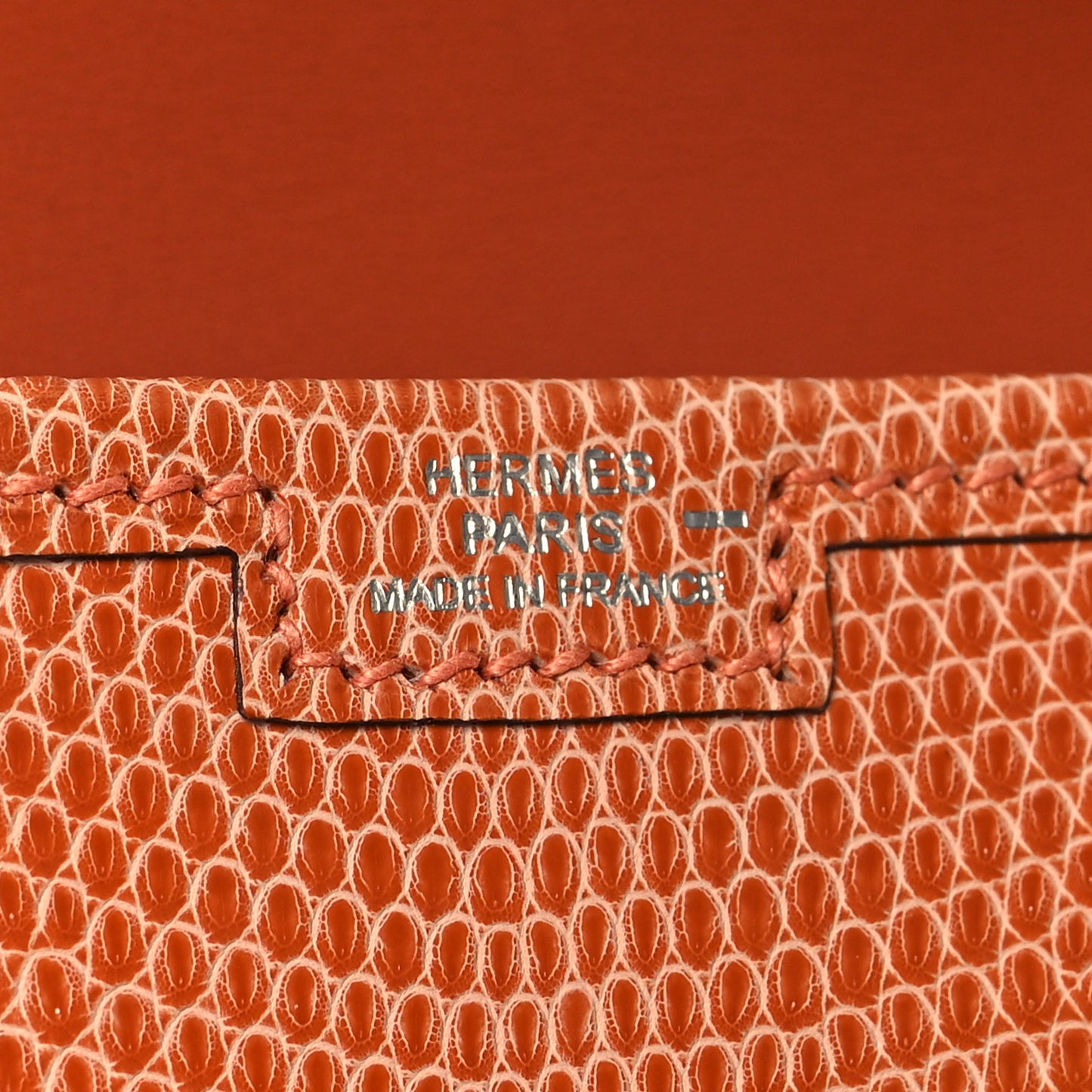 Lizard Mini Jige Elan Clutch Orange